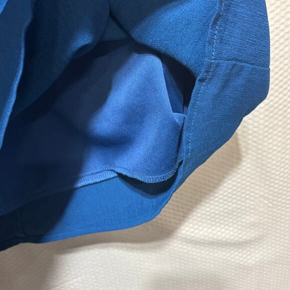 Miami Blue Lined Shift Dress Tiered Ruffle Sleeves Size M - Picture 6 of 10